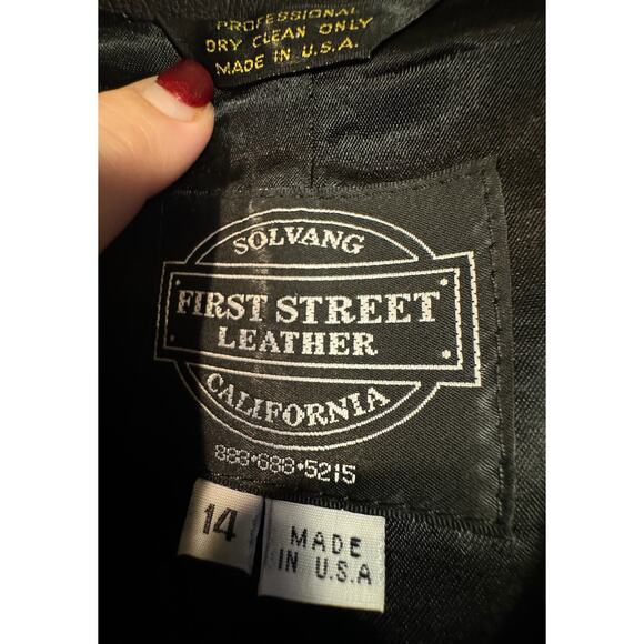 VTG Leather Jacket 1980s Solvang First Street Leather Lambskin Suede XL Designer - Picture 8 of 15